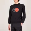 Balenciaga da uomo con motivo logo, collo rotondo e maniche lunghe, nero 583258TIV801000