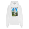 Balenciaga da uomo con motivo paesaggistico, modello ampio, bianco 641679TJVH99000