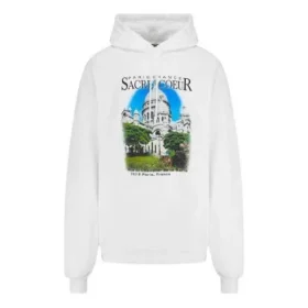 Balenciaga da uomo con motivo paesaggistico, modello ampio, bianco 641679TJVH99000