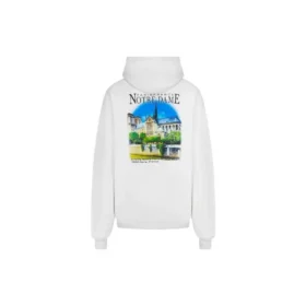 Balenciaga da uomo con motivo paesaggistico, modello ampio, bianco 641679TJVH99000