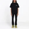 Balenciaga da uomo con stampa alfabetica a maniche corte, nero 641675TIV521070