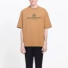 Balenciaga da uomo con stampa alfabetica, versione a maniche corte, giallo crema 594579TGV609605