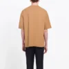 Balenciaga da uomo con stampa alfabetica, versione a maniche corte, giallo crema 594579TGV609605