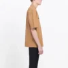 Balenciaga da uomo con stampa alfabetica, versione a maniche corte, giallo crema 594579TGV609605