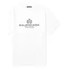 Balenciaga da uomo con stampa “BB Paris”, girocollo, maniche corte, versione retrò, bianco 594579TGV609000