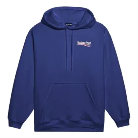 Balenciaga da uomo con stampa del logo, blu navy classico 600583TIV531195