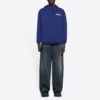 Balenciaga da uomo con stampa del logo, blu navy classico 600583TIV531195