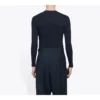 Balenciaga da uomo con stampa del logo creativo Symbolic, elastiche, a maniche lunghe, nere 620966TIV491070