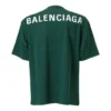 Balenciaga da uomo con stampa del logo, maniche corte, verde 570805THV803230