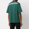 Balenciaga da uomo con stampa del logo, maniche corte, verde 570805THV803230