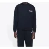 Balenciaga da uomo con stampa del logo, maniche lunghe, nero 556147TBV141000