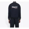 Balenciaga da uomo con stampa del logo, maniche lunghe, nero 556147TBV141000