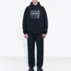Balenciaga da uomo con stampa del logo Portrait, nero 620973TIVA21000