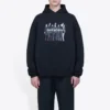 Balenciaga da uomo con stampa del logo Portrait, nero 620973TIVA21000
