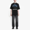 Balenciaga da uomo con stampa della band tedesca Rammstein, maniche corte, nero 651795TLV511000