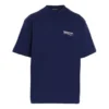 Balenciaga da uomo con stampa “Political Campaign”, versione larga, maniche corte, blu navy 641675TIV521195