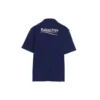 Balenciaga da uomo con stampa “Political Campaign”, versione larga, maniche corte, blu navy 641675TIV521195