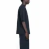 Balenciaga da uomo, design retrò in stile uniforme, vestibilità ampia, maniche corte, nero 620969TIV791000