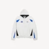 Balenciaga da uomo | Felpa con cappuccio oversize con zip, collaborazione con la NBA, in bianco/multicolore