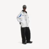 Balenciaga da uomo | Felpa con cappuccio oversize con zip, collaborazione con la NBA, in bianco/multicolore