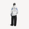 Balenciaga da uomo | Felpa con cappuccio oversize con zip, collaborazione con la NBA, in bianco/multicolore