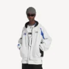 Balenciaga da uomo | Felpa con cappuccio oversize con zip, collaborazione con la NBA, in bianco/multicolore