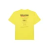 Balenciaga da uomo, lavaggio a secco, taglio squadrato, stampa con logo, vestibilità ampia, maniche corte, giallo 651795TKVF87175