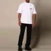 Balenciaga da uomo, maglietta a maniche corte con collo rotondo, bianca 612966TIVD19000