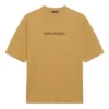 Balenciaga da uomo, maglietta a maniche corte con collo rotondo e stampa alfabetica, color kaki 620969TIV509605