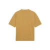Balenciaga da uomo, maglietta a maniche corte con collo rotondo e stampa alfabetica, color kaki 620969TIV509605
