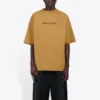 Balenciaga da uomo, maglietta a maniche corte con collo rotondo e stampa alfabetica, color kaki 620969TIV509605