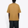 Balenciaga da uomo, maglietta a maniche corte con collo rotondo e stampa alfabetica, color kaki 620969TIV509605