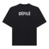 Balenciaga da uomo, maglietta a maniche corte con logo sportivo retrò, nera 641614TJVL41000