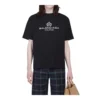 Balenciaga da uomo, maglietta a maniche corte in maglia retrò con stampa “BB Paris”, versione nera 594579TGV601000