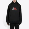 Balenciaga da uomo, modello classico ampio con stampa alfabetica, nero 620973TIVD41000