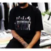 Balenciaga da uomo, oversize, con stampa del logo, stile retrò, spalla scesa, maniche corte, nero 620969TIVA11000