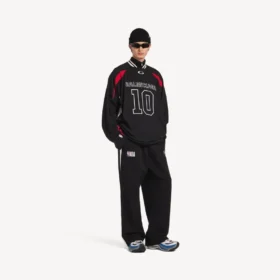 Balenciaga da uomo | Pantaloni della collaborazione con la NBA dal taglio oversize in nero/bianco