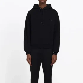 Balenciaga da uomo, petto bianco e nero, logo piccolo, nero, 556145TYK271000