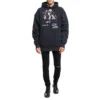 Balenciaga da uomo Speedhunters Boysband con stampa, cappuccio e maniche lunghe, blu navy 541873TCV371055