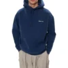 Balenciaga da uomo, versione ampia con fodera in pile, cappuccio e maniche lunghe, blu 570811TJV854866