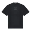 Balenciaga FW21 Couture Alphabet da uomo, maglietta a maniche corte con collo rotondo, nera 651795TJV901070