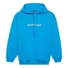 Balenciaga FW21 da uomo con logo, felpa con cappuccio a maniche lunghe, blu 570811TIV557560
