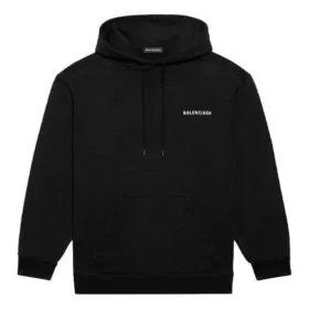 Balenciaga FW21 da uomo con stampa logo, maniche lunghe, nero 600583TIV841070