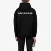 Balenciaga FW21 da uomo con stampa logo, maniche lunghe, nero 600583TIV841070
