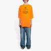 Balenciaga FW21 da uomo HI MY NAME IS WIDE FIT con stampa alfabetica, maglia retrò a maniche corte, arancione 661715TKVH57513