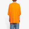 Balenciaga FW21 da uomo HI MY NAME IS WIDE FIT con stampa alfabetica, maglia retrò a maniche corte, arancione 661715TKVH57513