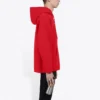 Balenciaga FW21 da uomo, maglietta ampia con cappuccio e logo, maniche lunghe, rosso 600583TIV846540