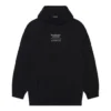 Balenciaga FW21 da uomo, maglietta con cappuccio, maniche lunghe, taglio ampio e squadrato, nera 651799TJV910107