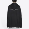 Balenciaga FW21 da uomo, maglietta con cappuccio, maniche lunghe, taglio ampio e squadrato, nera 651799TJV910107