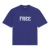 Balenciaga FW21 Maglia retrò da uomo a maniche corte blu navy 612966TKVD33967